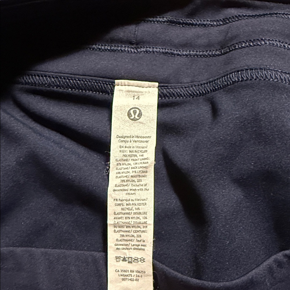 Lululemon Athletica Dark Blue Skort - Picture 3 of 6